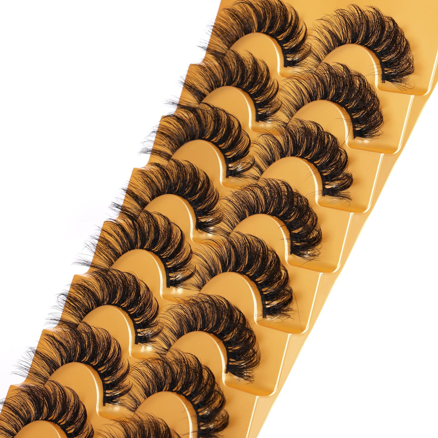 Mink Lashes Full Volume False Eyelashes 18mm Dramatic Faux Mink Eyelashes Natural Look Cat Eye Volume Eye Lashes Multipack by Focipeysa