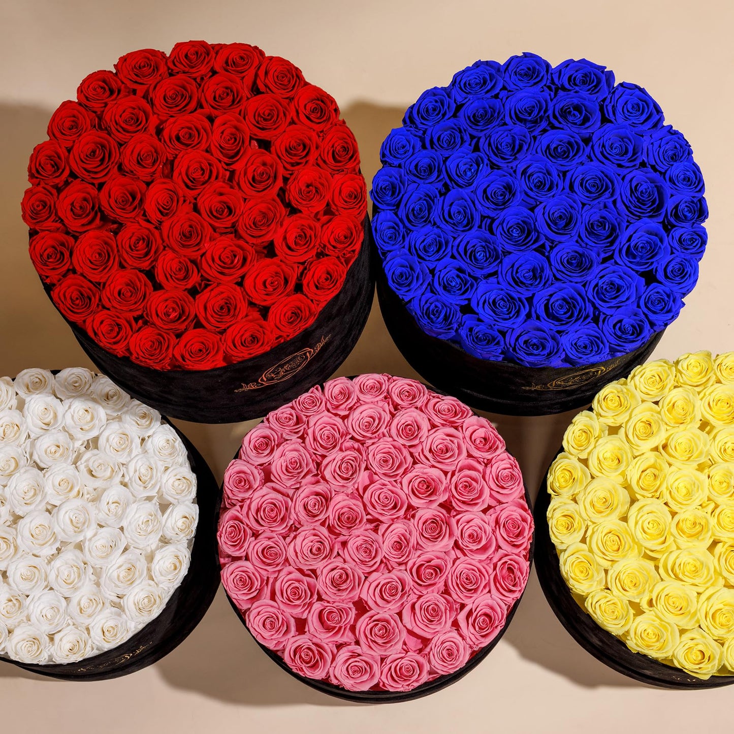 47 Flowers in a Luxury Suede Box, Birthday Gifts for Women, Preserved Flowers, Mothers Day Roses Gift for Mom, Red