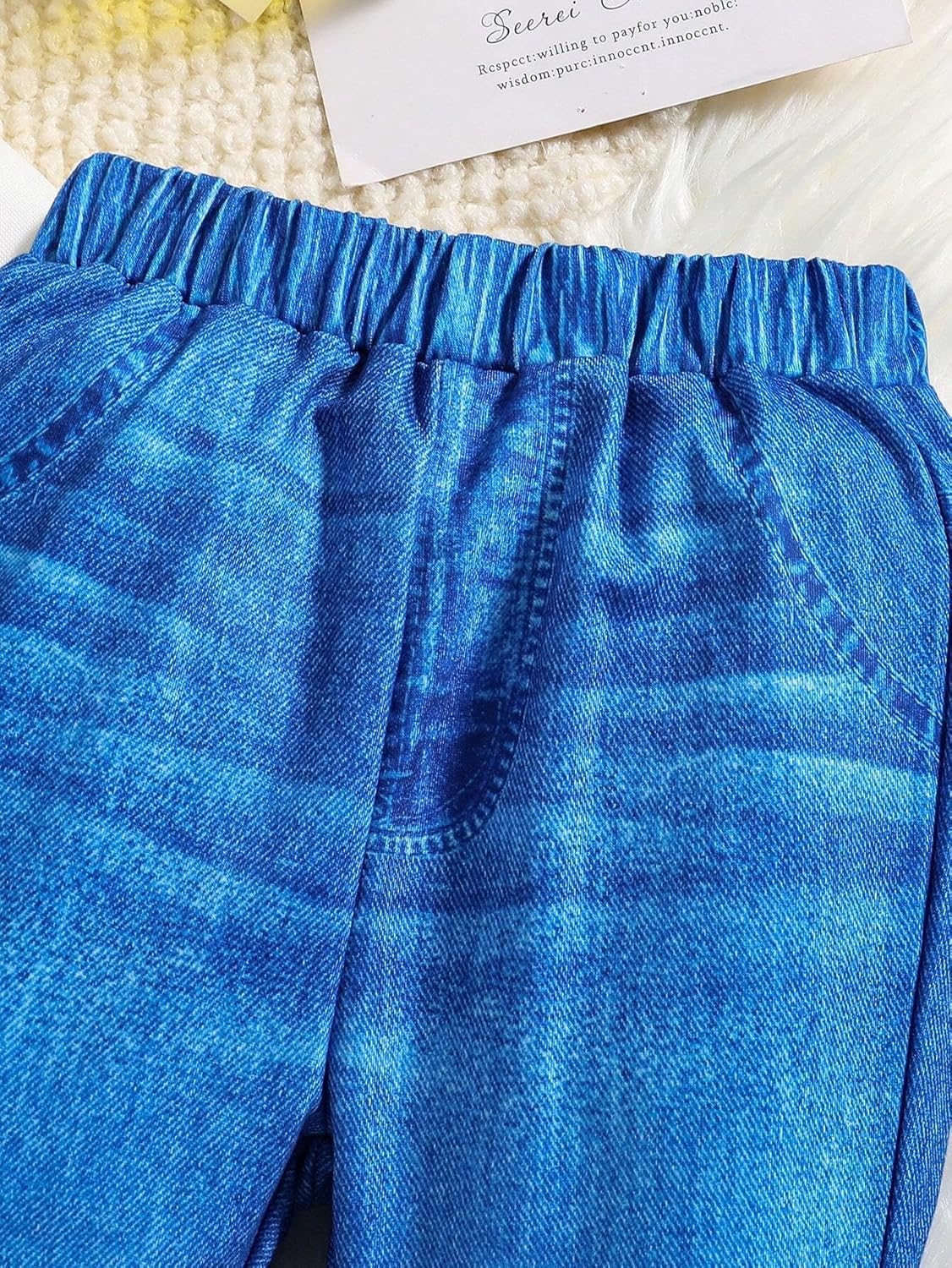 Toddler Girl Clothes Long Sleeve Cartoon & Letter Graphic Top + Fruit Stationery Print Flared Leg Pants