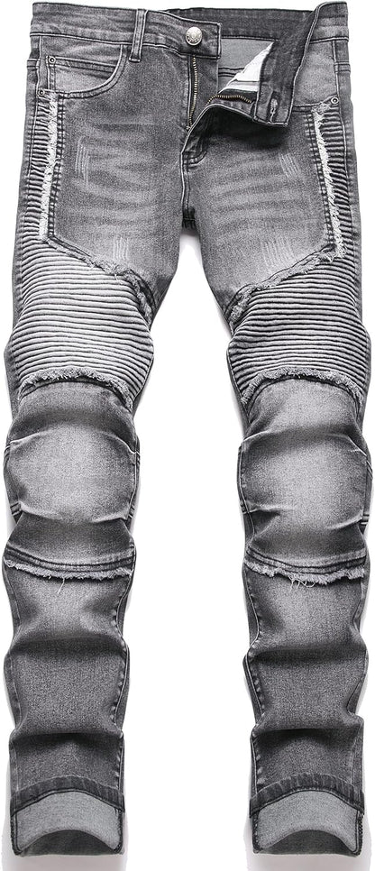 Fashion Slim Jeans Men Stretch Denim Pants