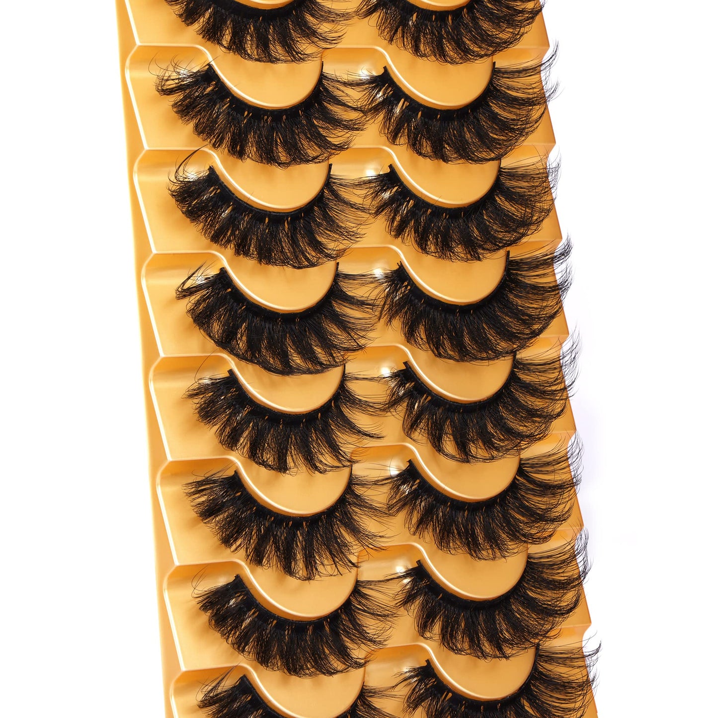 Mink Lashes Full Volume False Eyelashes 18mm Dramatic Faux Mink Eyelashes Natural Look Cat Eye Volume Eye Lashes Multipack by Focipeysa