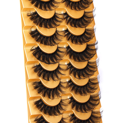 Mink Lashes Full Volume False Eyelashes 18mm Dramatic Faux Mink Eyelashes Natural Look Cat Eye Volume Eye Lashes Multipack by Focipeysa