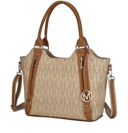 MKF Collection Crossbody Tote Bag for Women - PU Leather Top-Handle Satchel Shoulder Handbag