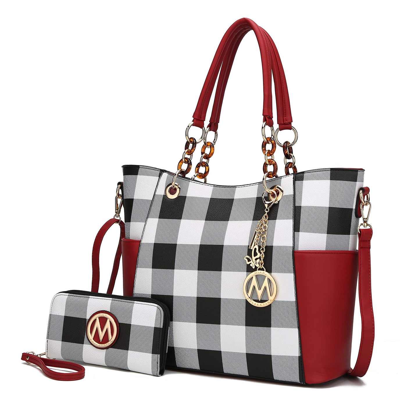 MKF Collection Tote Bag for Women, Handbag Set with Wallet-Top-Handle- Vegan Leather Purse