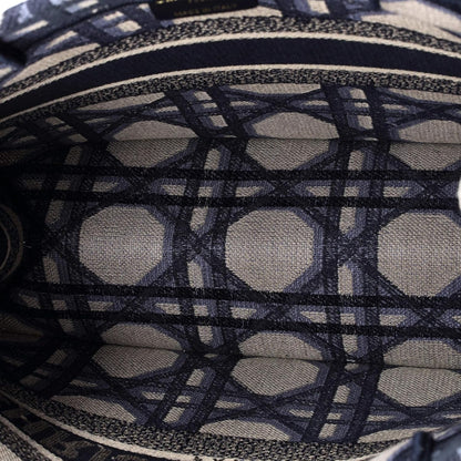 Christian Dior, Pre-Loved Book Tote Macrocannage Canvas Medium, Blue