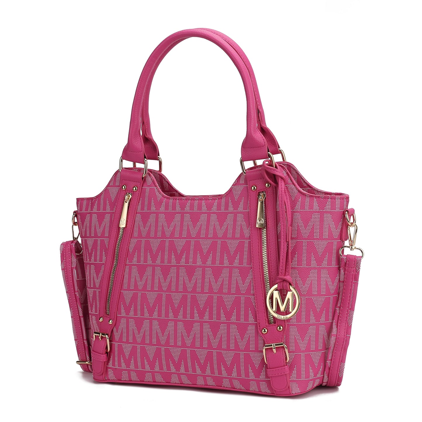 MKF Collection Crossbody Tote Bag for Women - PU Leather Top-Handle Satchel Shoulder Handbag