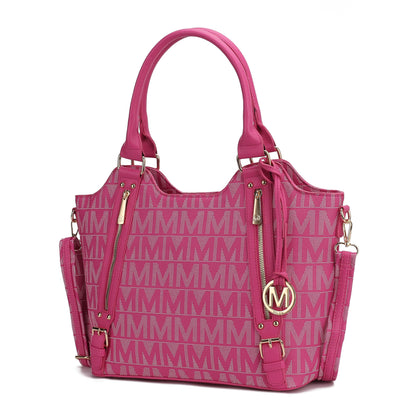 MKF Collection Crossbody Tote Bag for Women - PU Leather Top-Handle Satchel Shoulder Handbag