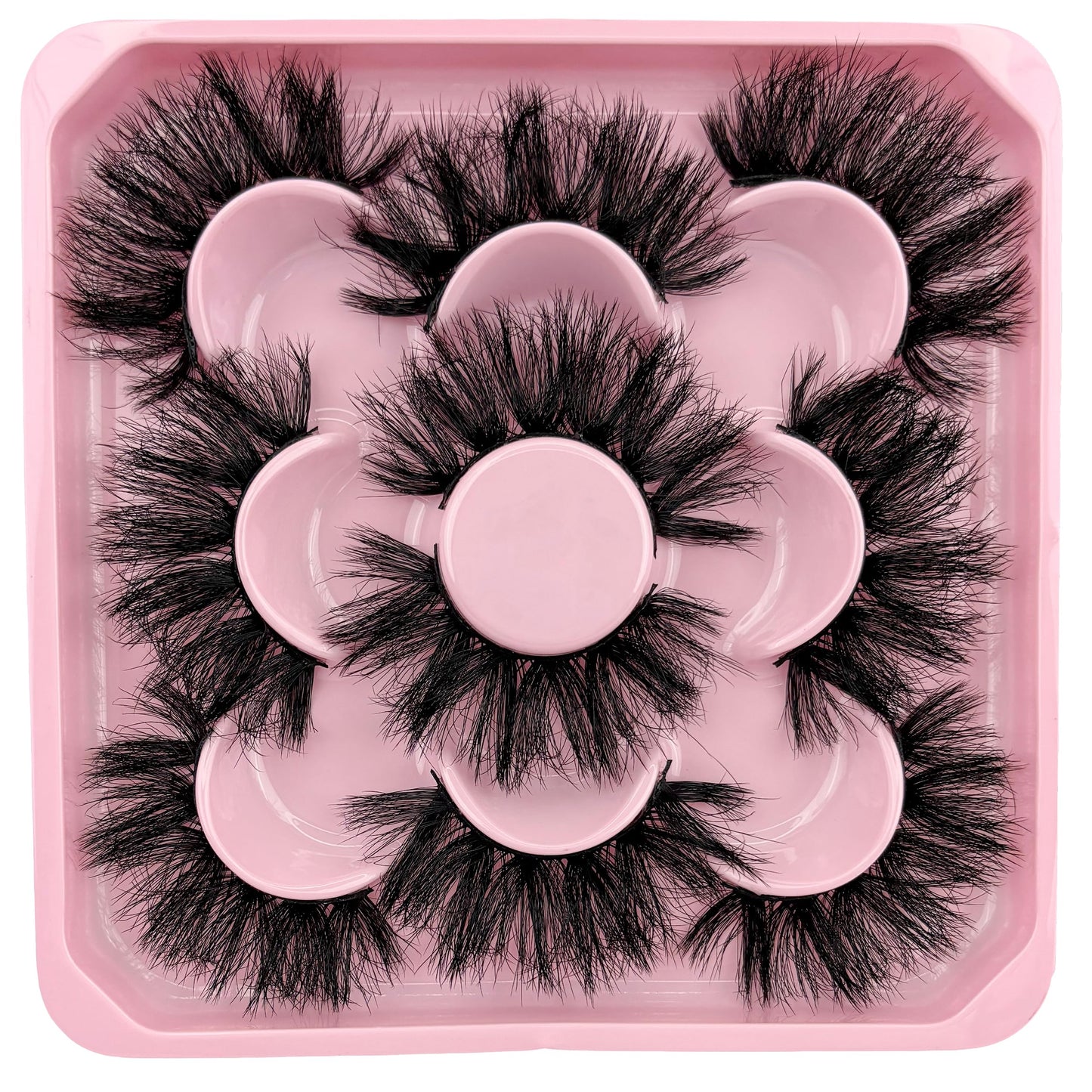 Mink Lashes Strip Eyelashes Volume False Eyelashes that Look Like Extensions Glamour Wispy Curly Fake Lashes 5 Pairs Pack