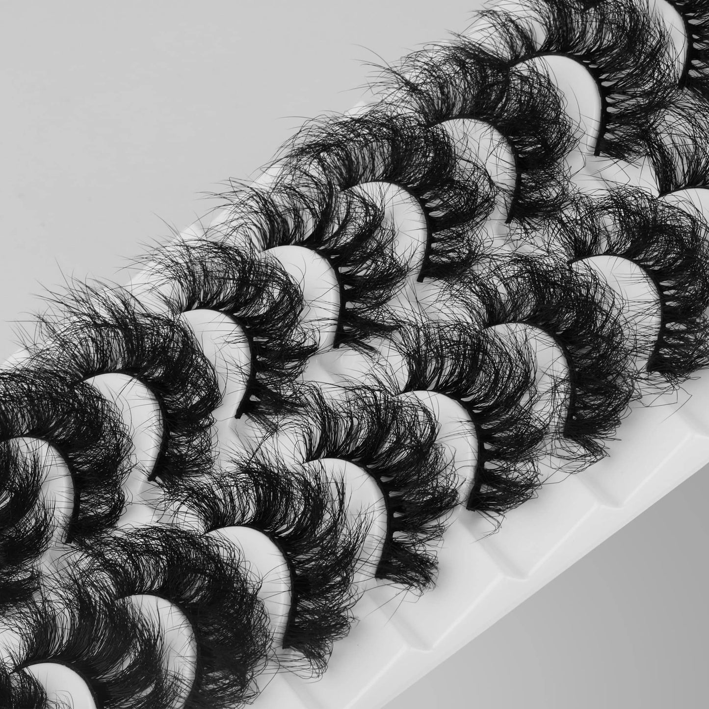 Mink Lashes Full Volume False Eyelashes 18mm Dramatic Faux Mink Eyelashes Natural Look Cat Eye Volume Eye Lashes Multipack by Focipeysa