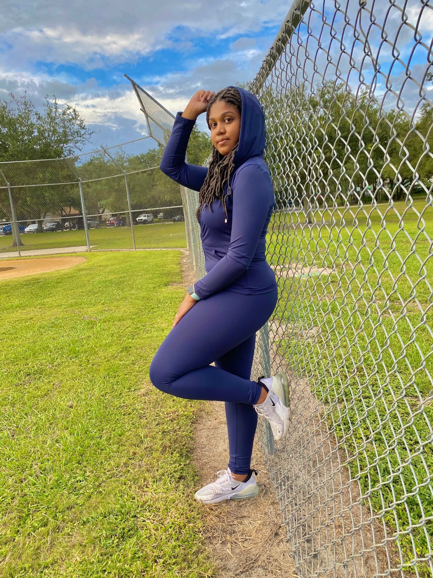 PINSV Women Two Piece Outfits Workout Sets Bodycon Tracksuit Long Sleeve Zip Up Hoodie Jacket Jogger Matching Sweat Pants Set