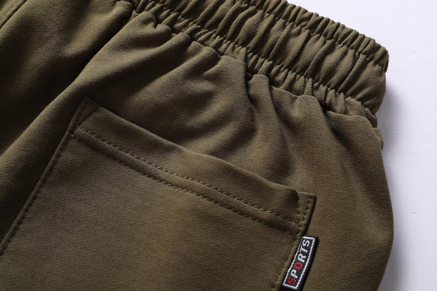 Big Boy's Casual Shorts Summer Cotton Classic Fit Drawstring Elastic Waist Beach Shorts with Pockets