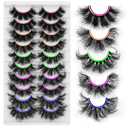 Mink Lashes Full Volume False Eyelashes 18mm Dramatic Faux Mink Eyelashes Natural Look Cat Eye Volume Eye Lashes Multipack by Focipeysa