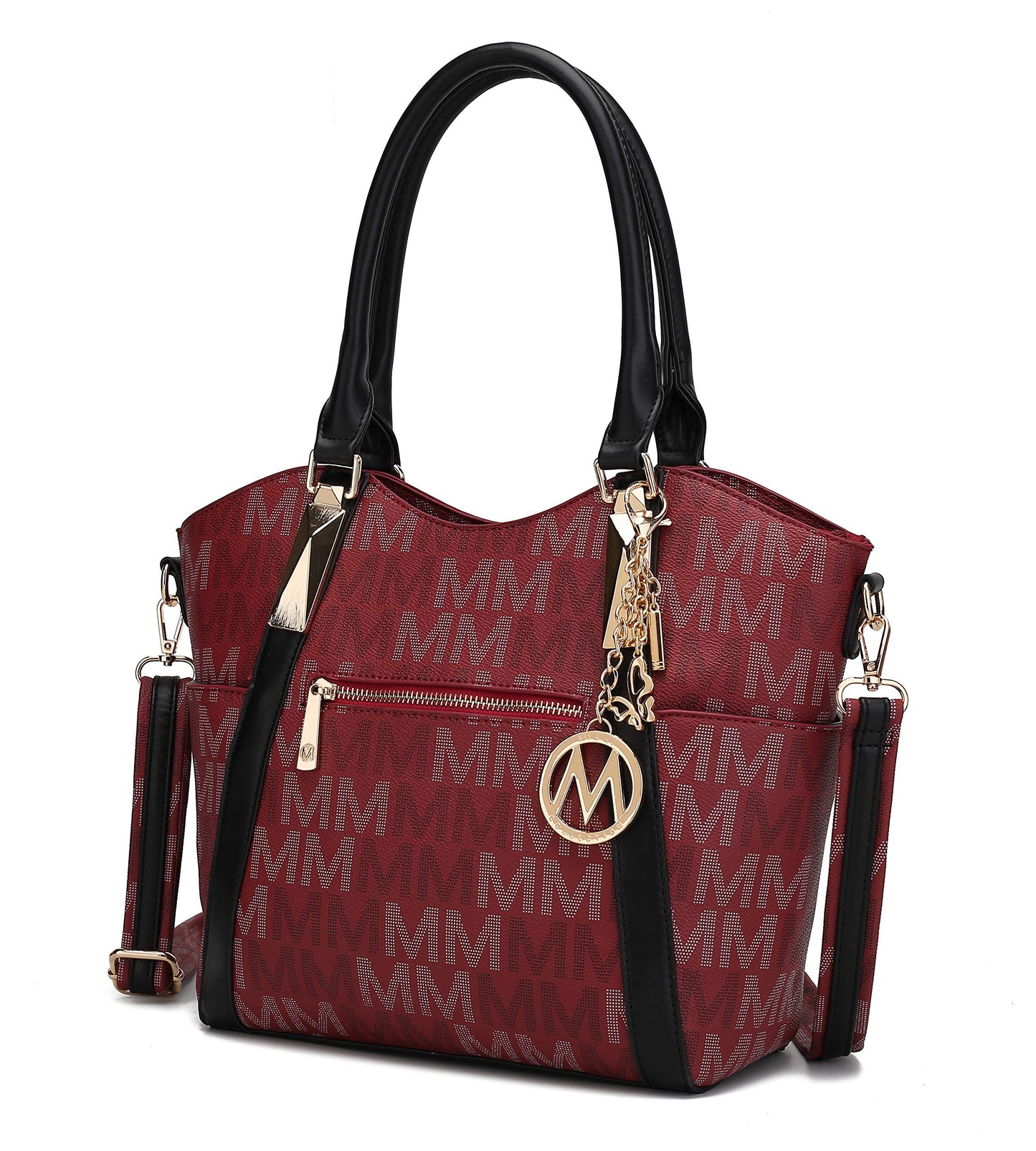 MKF Collection Crossbody Tote Bag for Women - PU Leather Top-Handle Satchel Shoulder Handbag