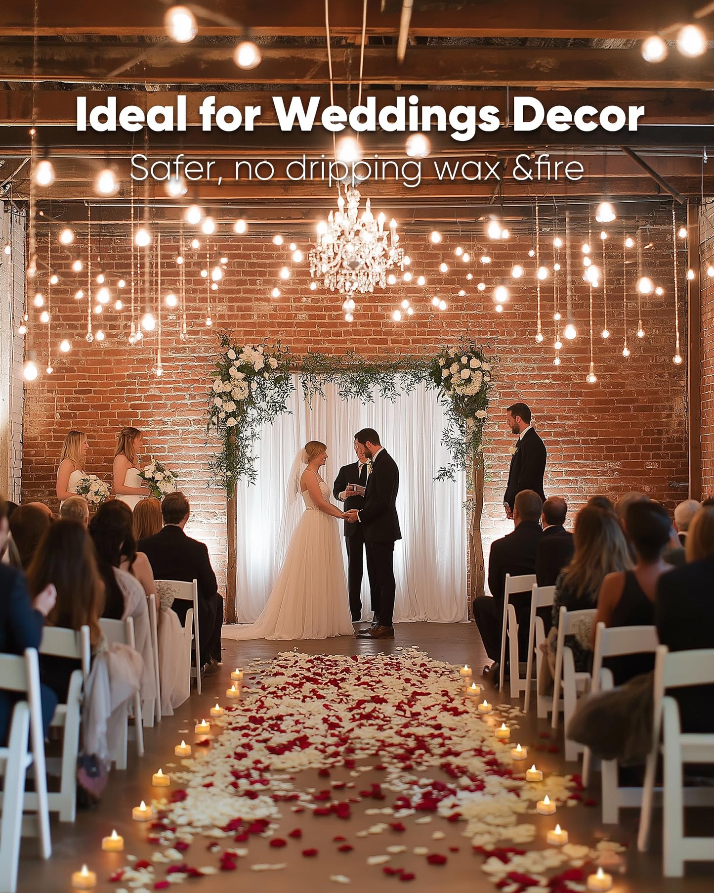 Amagic 1000 Pieces Artificial Rose Petals with 12 Heart LED Tea Lights Candles Kit, Rose Petals and Candles Set for Proposal, Anniversary, Valentine's Day, Special Romantic Night, Wedding Table Decor