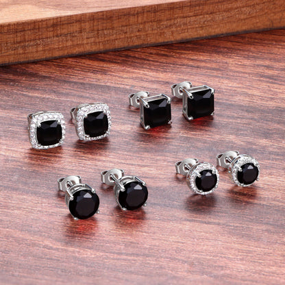 MILACOLATO Cubic Zirconia Stud Earrings for Women Men | 18K Gold Plated Hypoallergenic Sterling Silver Post Earrings | Big Brilliant Simulated Diamond CZ Halo Stud Earrings for Sensitive Ears