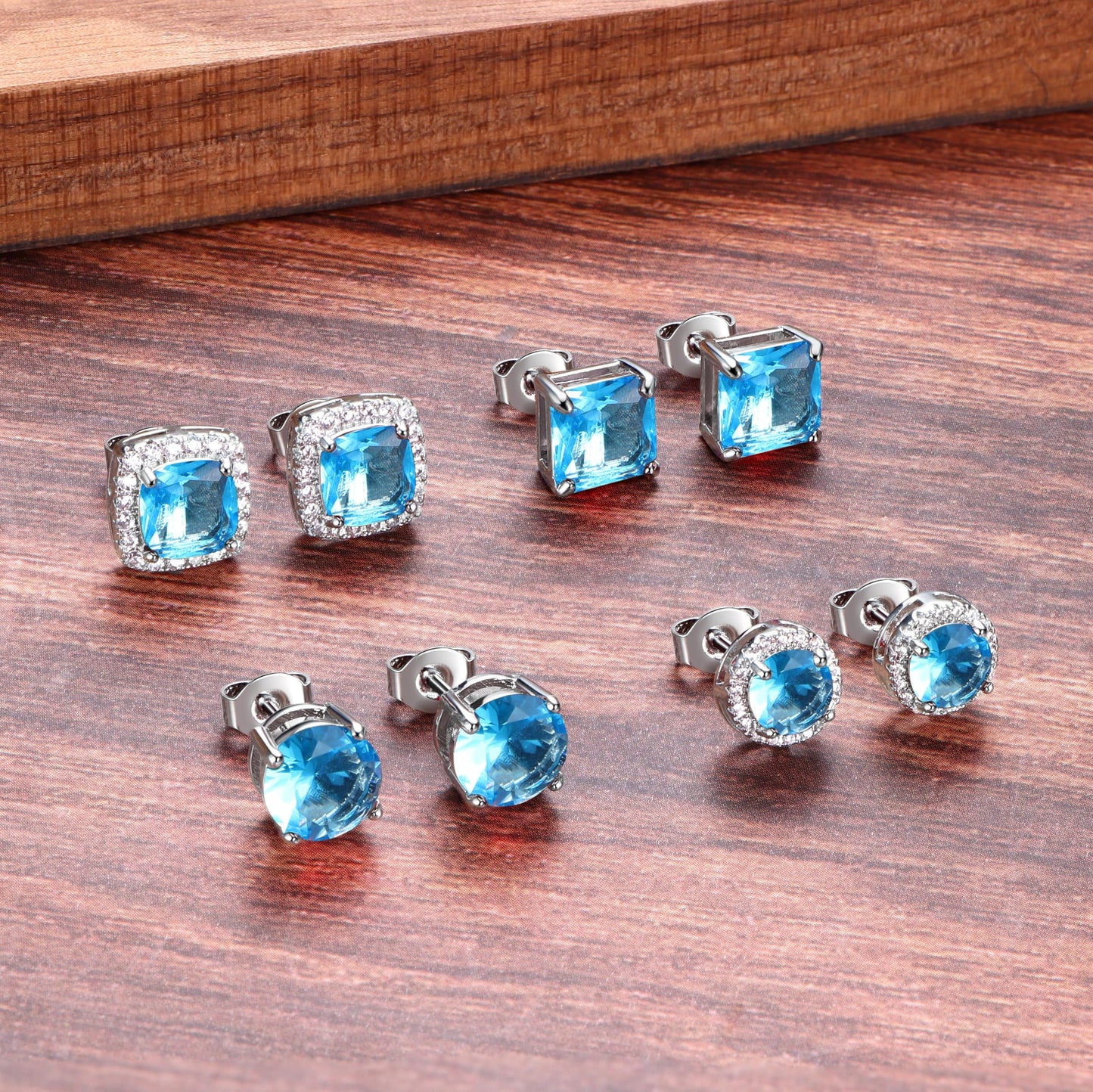 MILACOLATO Cubic Zirconia Stud Earrings for Women Men | 18K Gold Plated Hypoallergenic Sterling Silver Post Earrings | Big Brilliant Simulated Diamond CZ Halo Stud Earrings for Sensitive Ears