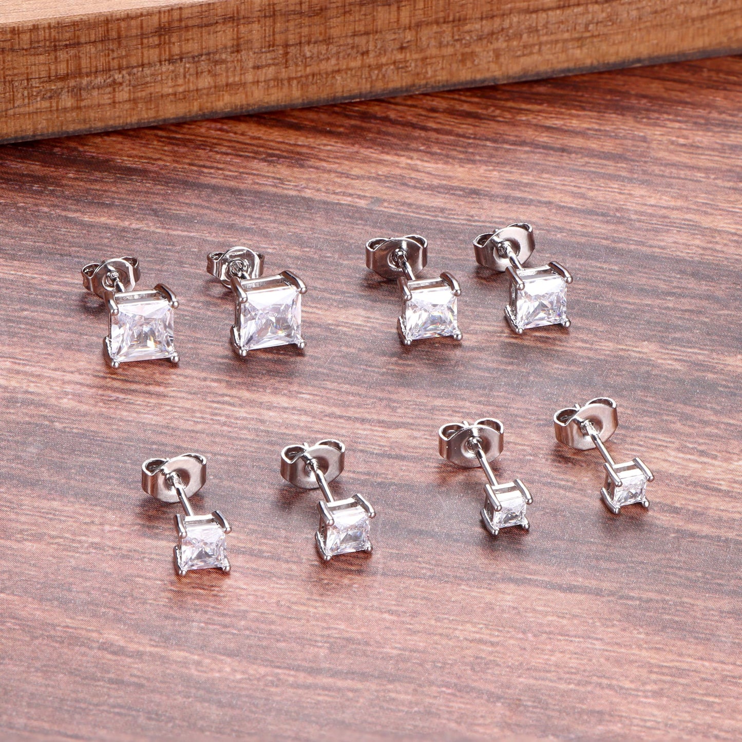 MILACOLATO Cubic Zirconia Stud Earrings for Women Men | 18K Gold Plated Hypoallergenic Sterling Silver Post Earrings | Big Brilliant Simulated Diamond CZ Halo Stud Earrings for Sensitive Ears