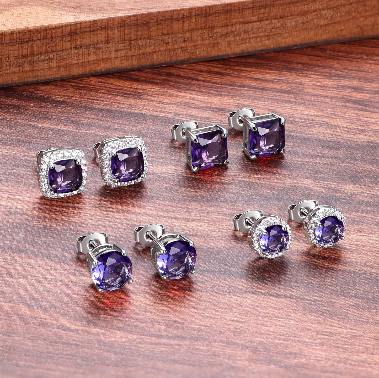 MILACOLATO Cubic Zirconia Stud Earrings for Women Men | 18K Gold Plated Hypoallergenic Sterling Silver Post Earrings | Big Brilliant Simulated Diamond CZ Halo Stud Earrings for Sensitive Ears